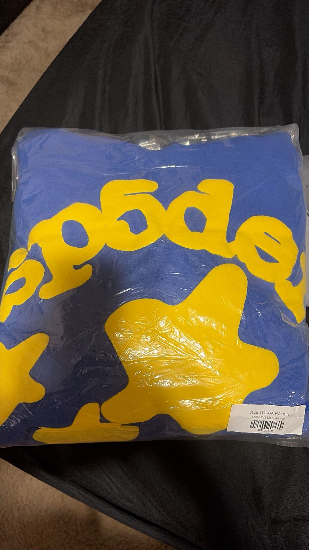 Blue And Yellow Sp5der Hoodie