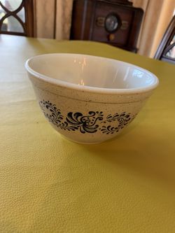 Vintage Pyrex Homestead Speckled Beige Blue 401... 1.5 pt