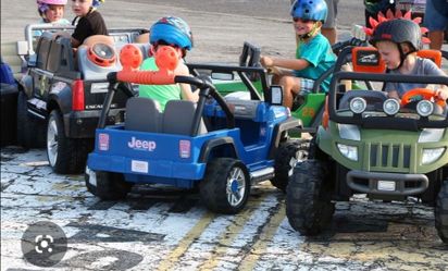 Birthday party with power wheels