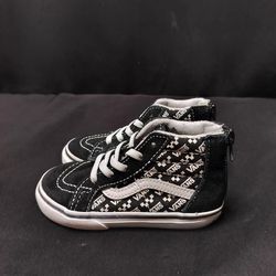 Black Toddler Checkered High Tops (Size 8)