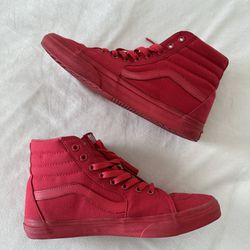 All RED High Top vans 