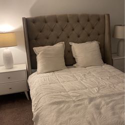 Queen Size Bed frame And Mattress If Wanted