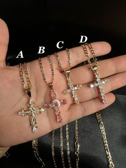 18k Gold Filled Cross Necklaces