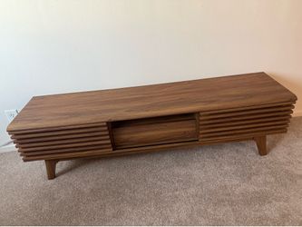 Mid century modern slatted  TV console