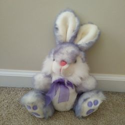 Purple And White Bunny 11" Stuffed Animal 