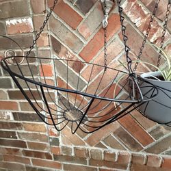 2 Wired Hanging Plant Baskets 