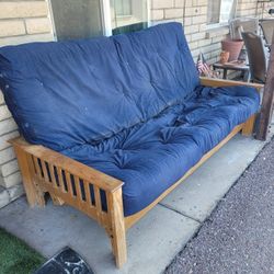 Wood Framed Futon Couch