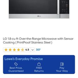 Brand New LG Microwave MVEM1825X Witout Box