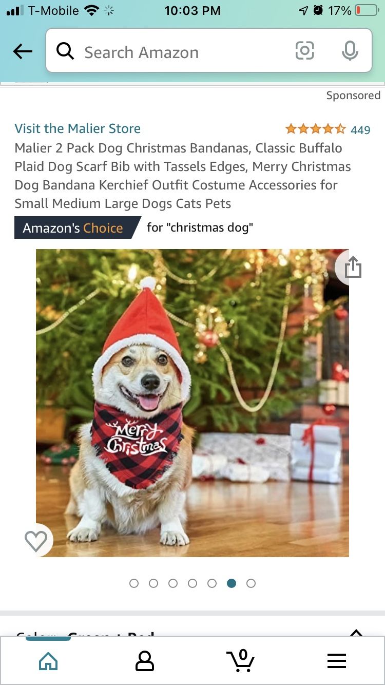 Dogs Christmas Scarf Size L