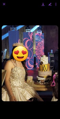 Vestido Color Gold Champagne 