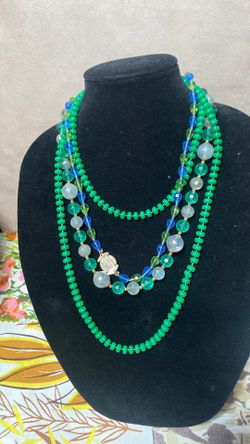 Plastic Beat Necklace Antique Art Deco