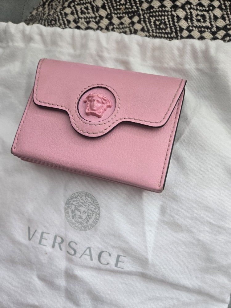 Versace Pink Medusa Cardholder Wallet