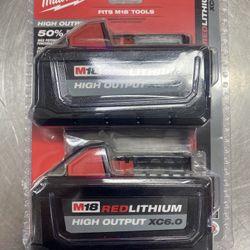 Milwaukee 2 Pack 6.0 18V Batteries