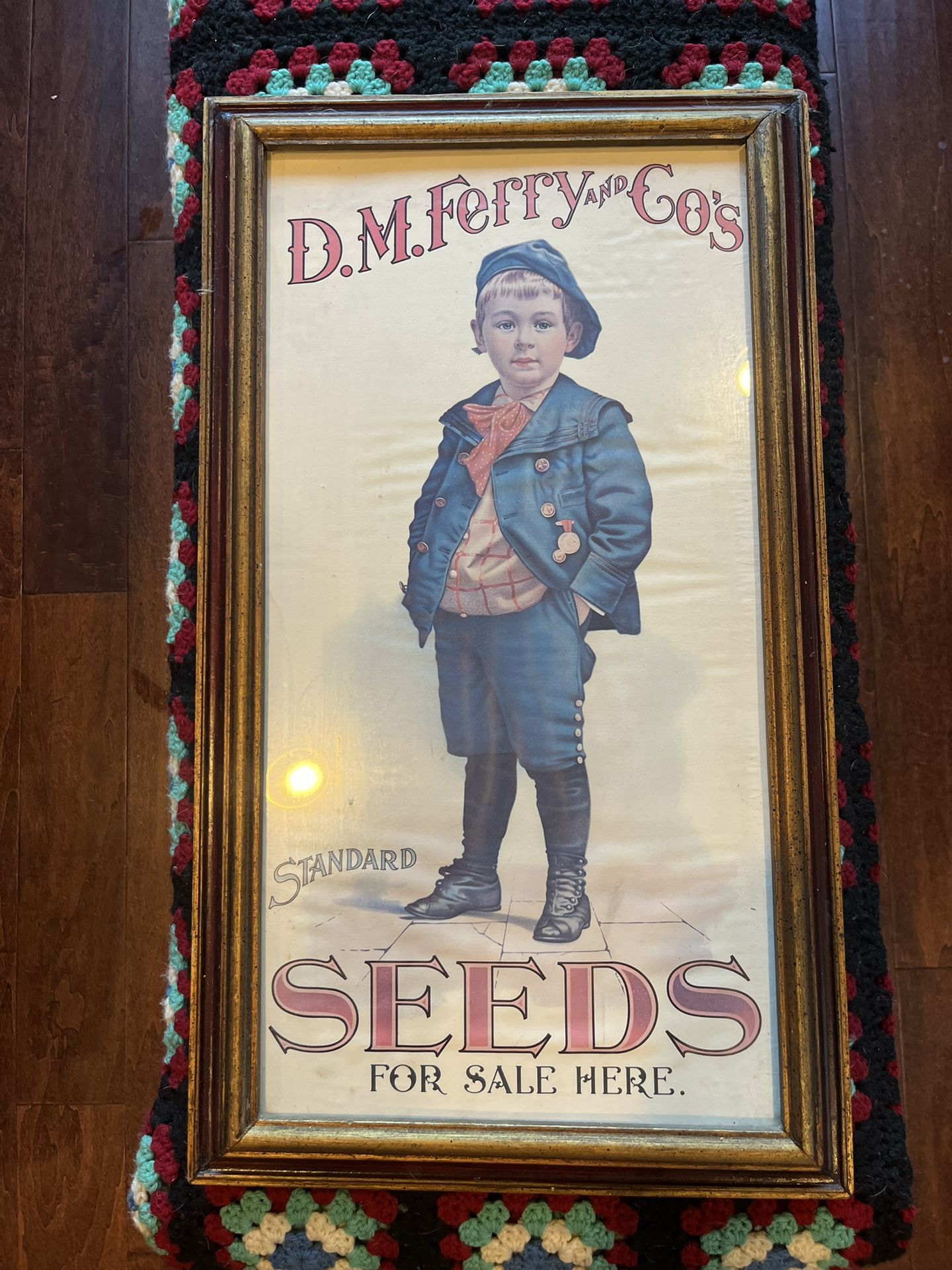 Framed Antique Rare Early D.M. Ferry & Co's Standard Seeds