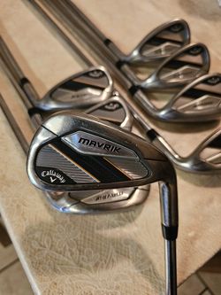 GOOD CONDITION!" CALLAWAY MAVRIK GOLF CLUB IRON SET 5 THROUGH SAND WEDGE(8 CLUBS)