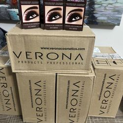 Eyebrows Cream Verona Cosmetics, Brown - 10 APPLICATIONS with Applicator