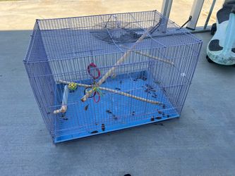 Purple bird cage