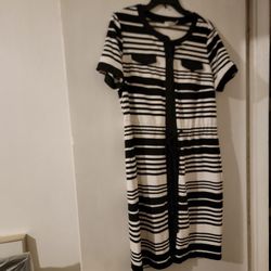 Dressbarn Black & White Dress 