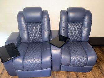 SET OF 4 ELECTRIC HOME THEATER RECLINERS