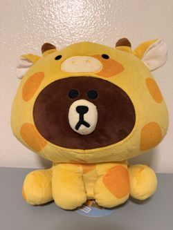 LINE Friends Brown Giraffe Costume Plush