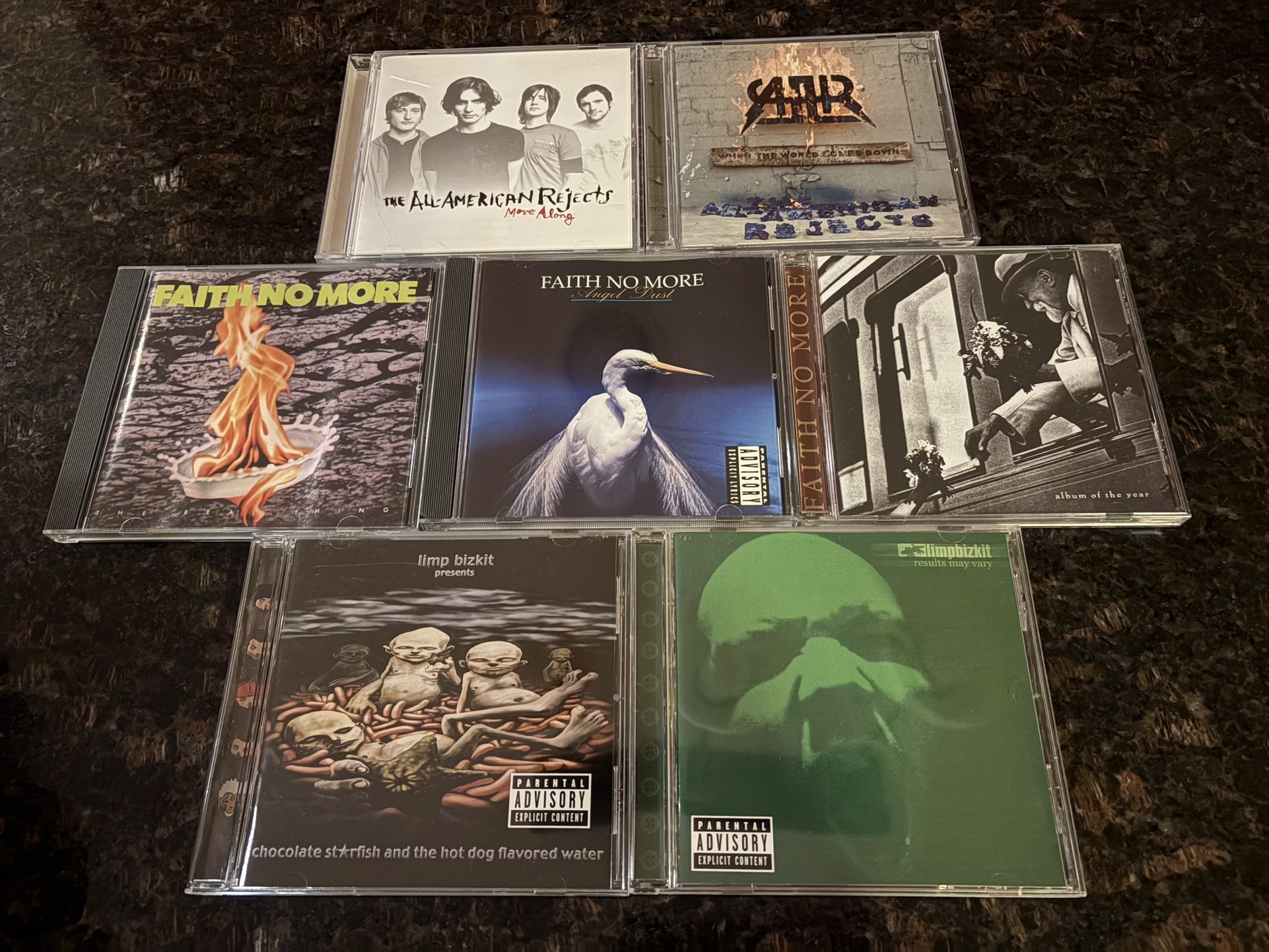 All American Rejects,Faith No More,Limp Bizkit CDs - lot of 7