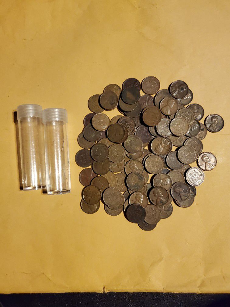 100 Unsearched US Currency Wheat Pennies Coins