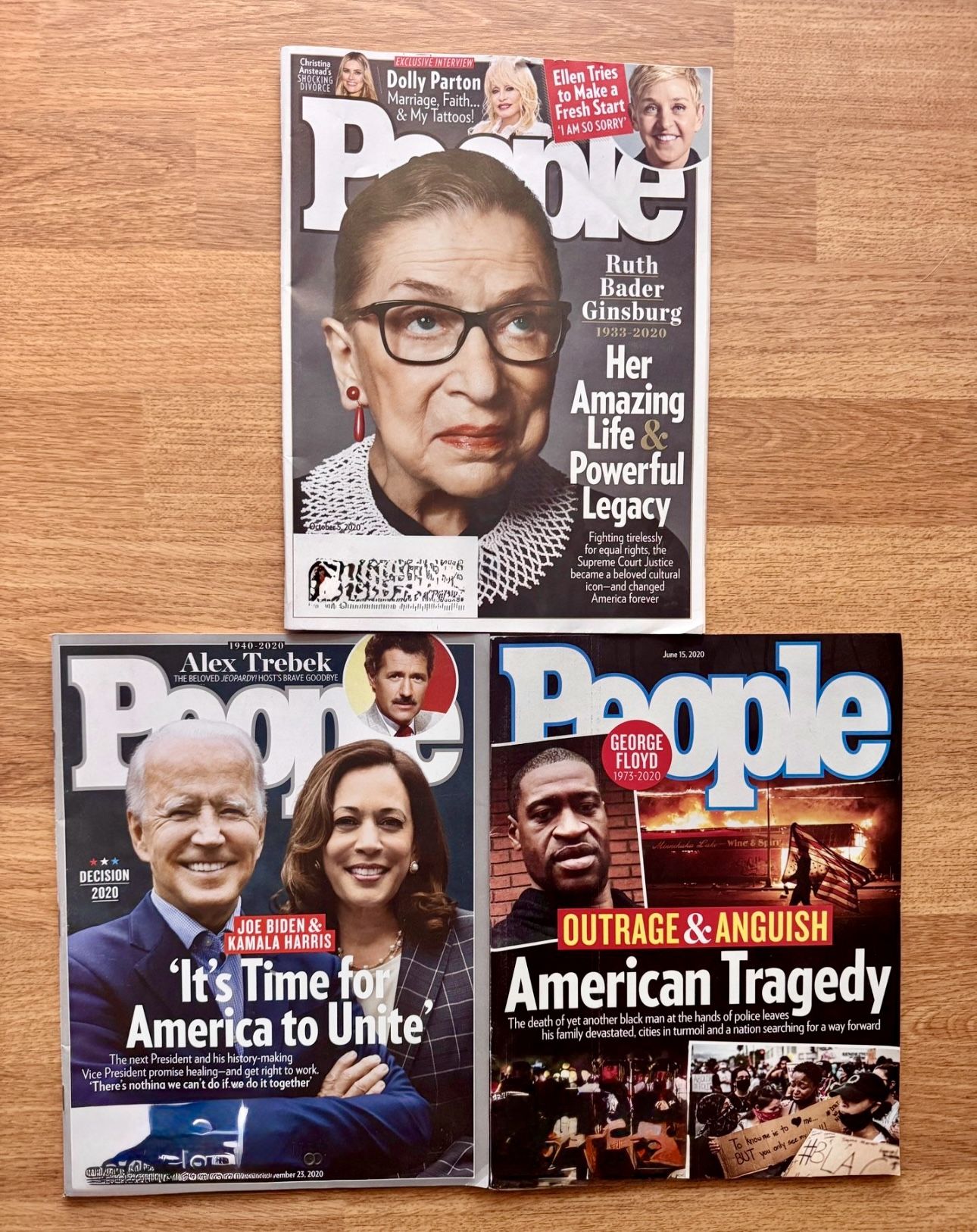 People Magazine RBG Biden George Floyd Vision Board Dream Vintage