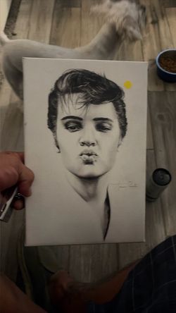 Elvis Presley Portrait Canvas Art Print