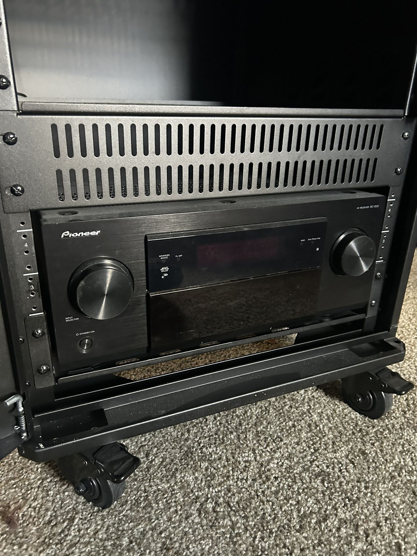 Pioneer Av Receiver With Strong Fs Series Rack System 