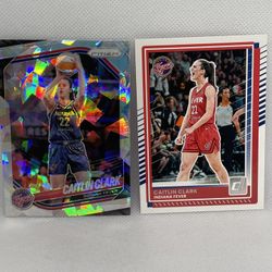 Lot of 2 Caitlin Clark cards from 2025 prizm & Donruss wnba Ice