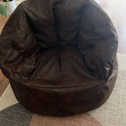 Big Joe Beanbag Chair Espresso  Large Vegan Suede