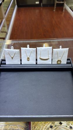 14k solid gold necklace sets
