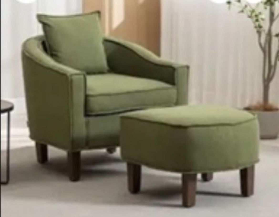Lounge Chair w/ottoman (Green)