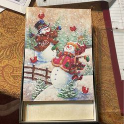 20 Fully Decorated Christmas Cards & Decorated Envelopes 