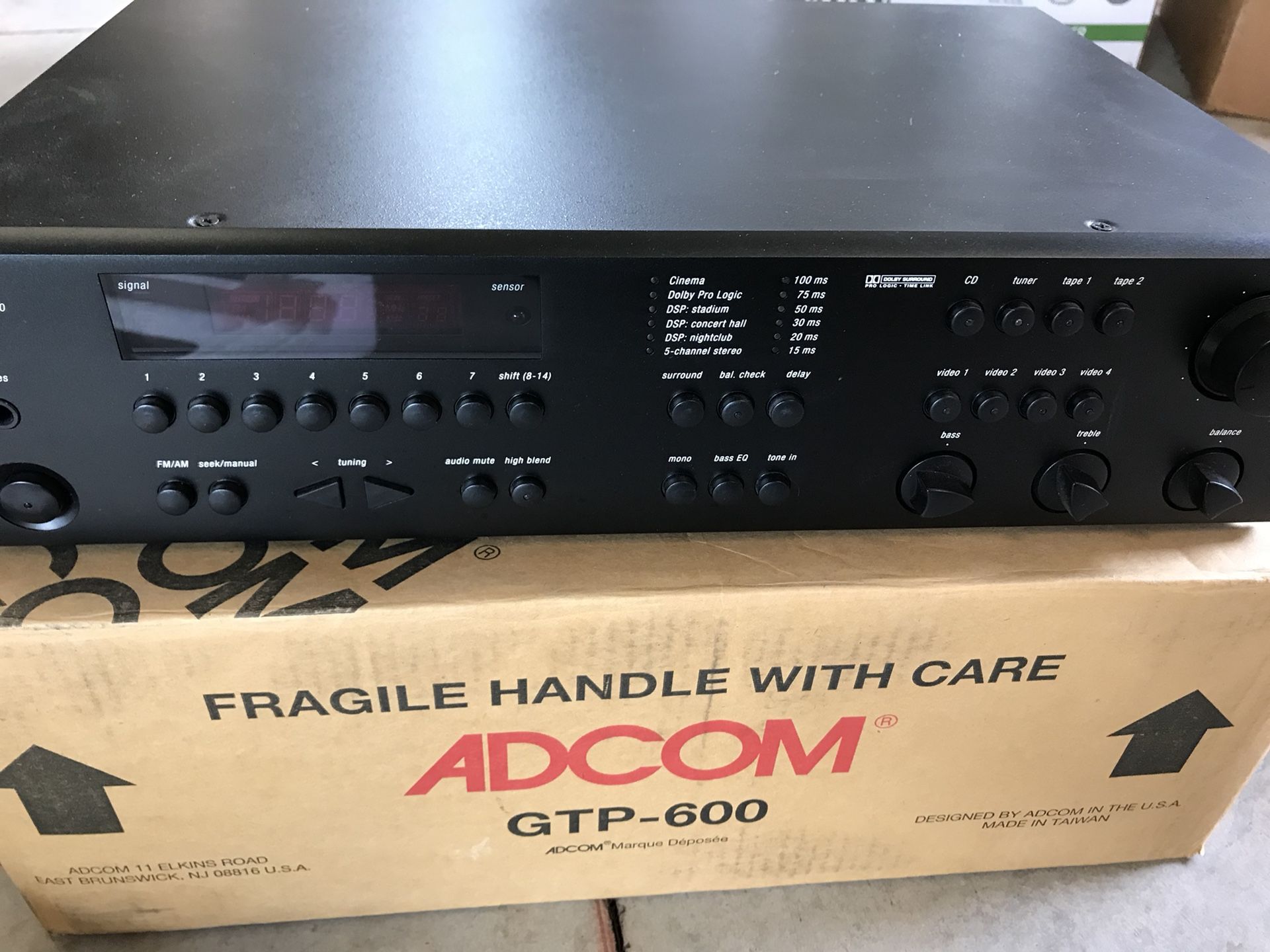 Adcom Gtp 600 Preamp Tuner _ Adcom GTP-600 Surround Sound Tuner Preamp ...