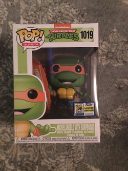 Michelangelo with Surfboard SDCC Sticker