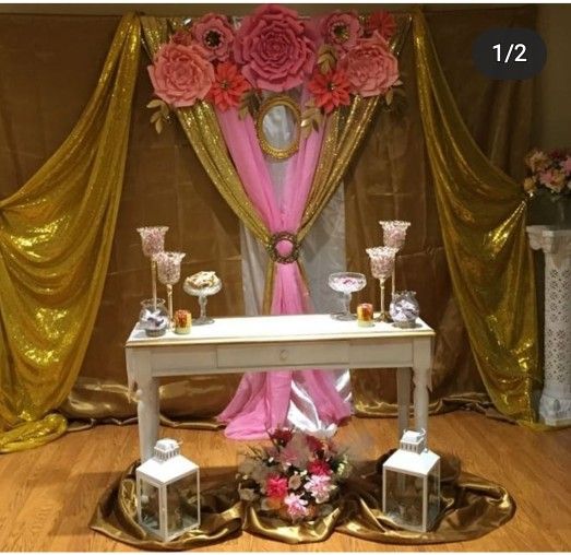 Beautiful decoratives 2 tables for weddings, birthdays, candy bar, Home and others.