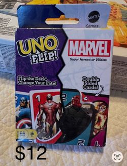 NEW UNO Flip Marvel playing cards