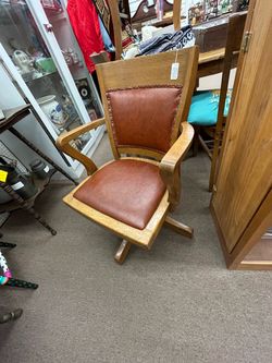 Oak desk chair antique