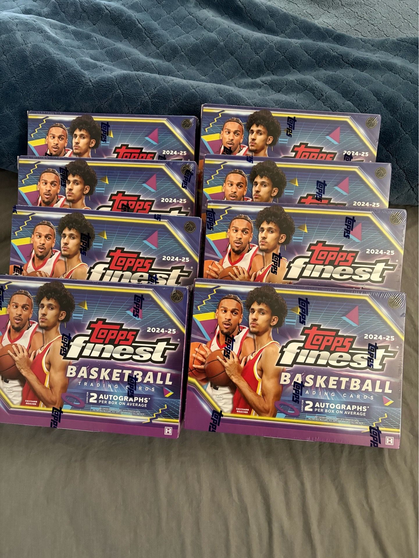 8 boxes !! 2024-25 Topps finest basketball hobby !!!
