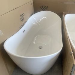 Freestanding bathtub 67” fiberglass acrylic 