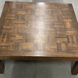 38” Square Parquet Like Table / Coffee Table 14.5” Height - Strong & Sturdy