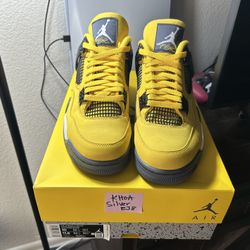 DS New Nike Jordan Retro 4 IV Lightning  Size 10