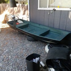 aluminum flatbottom boat& Trolling moter