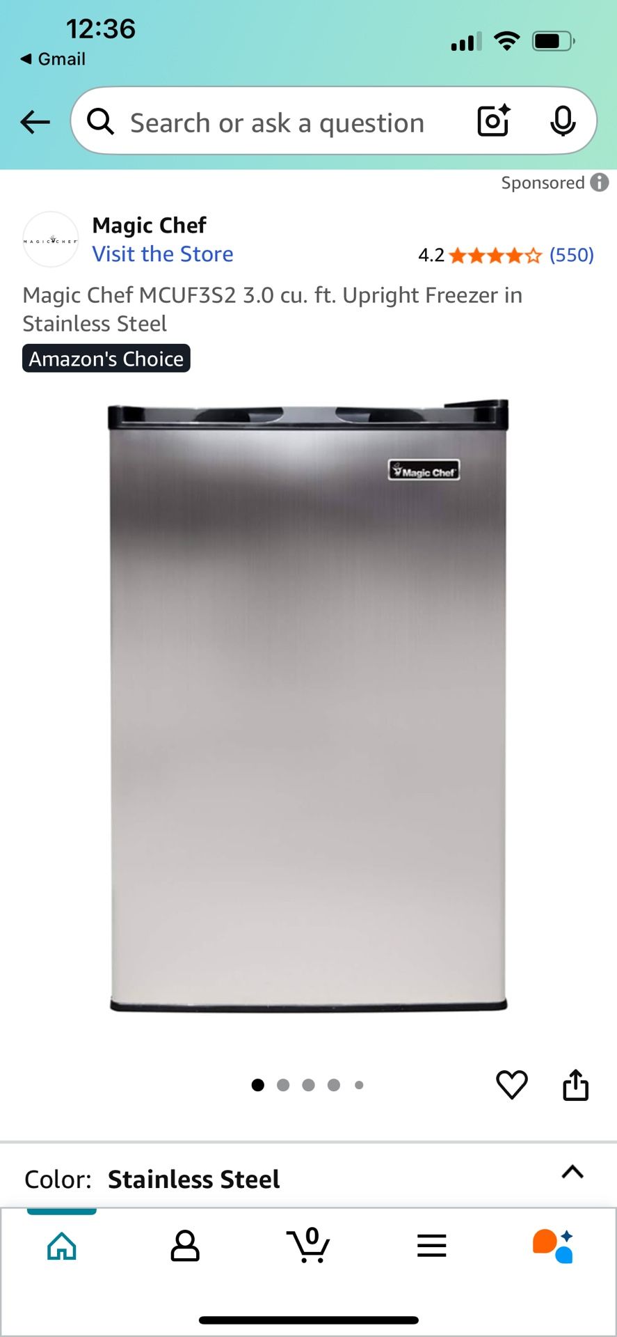Small Mini Freezer- protection Film Still On