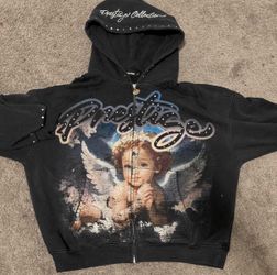 Prestige Collection Angel Graphic Zip-Up Hoodie
