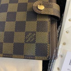 Louis Vuitton, Damier Brown PM Agenda Small With Planner Paper