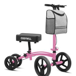 COSYWILL Steerable Knee Scooter,Economy Knee Walker,All Terrain Foldable Medical Scooter
