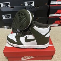 Nike Dunk High Retro Cargo Khaki DB2179-105 Size 5Y / 6.5 Womens Brand New