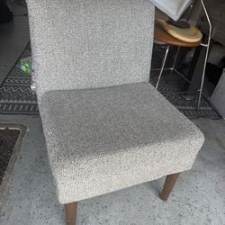 Grey fabric  Armless Chair